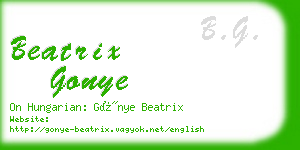 beatrix gonye business card